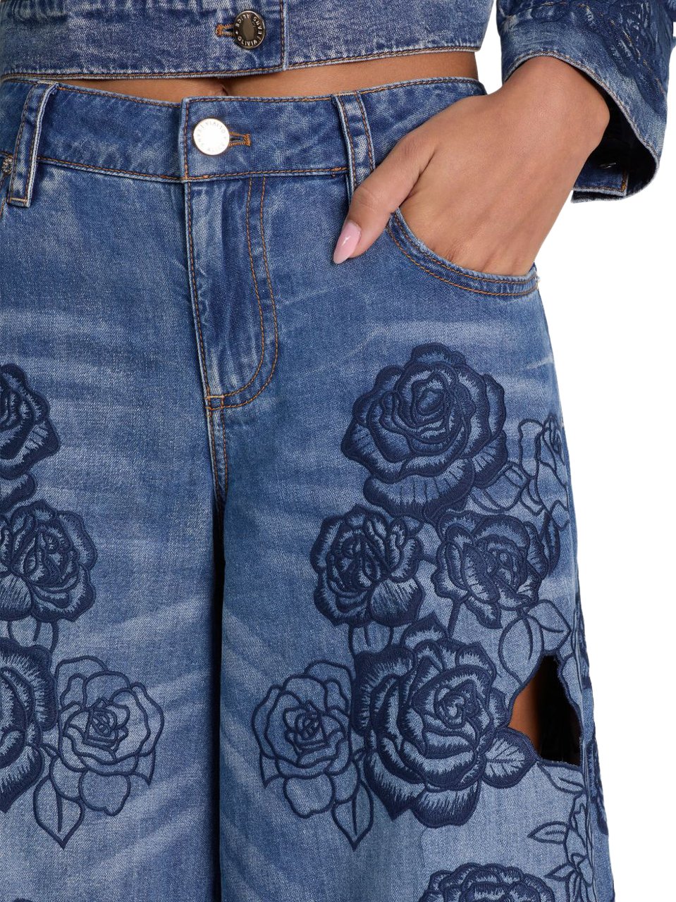 Alice + Olivia Jeans Navy Blauw