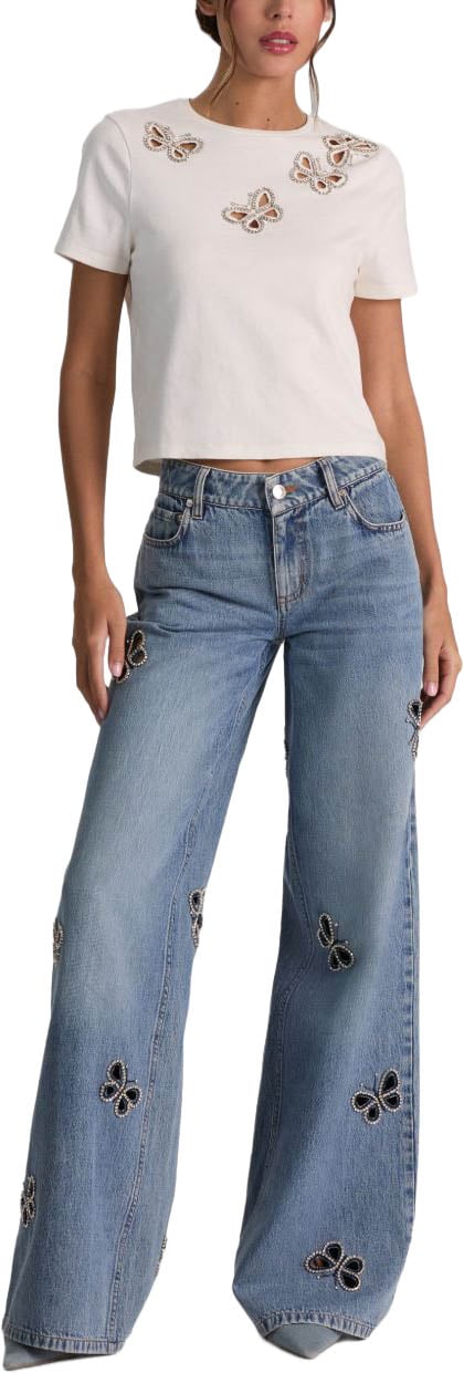 Alice + Olivia Jeans Navy Blauw