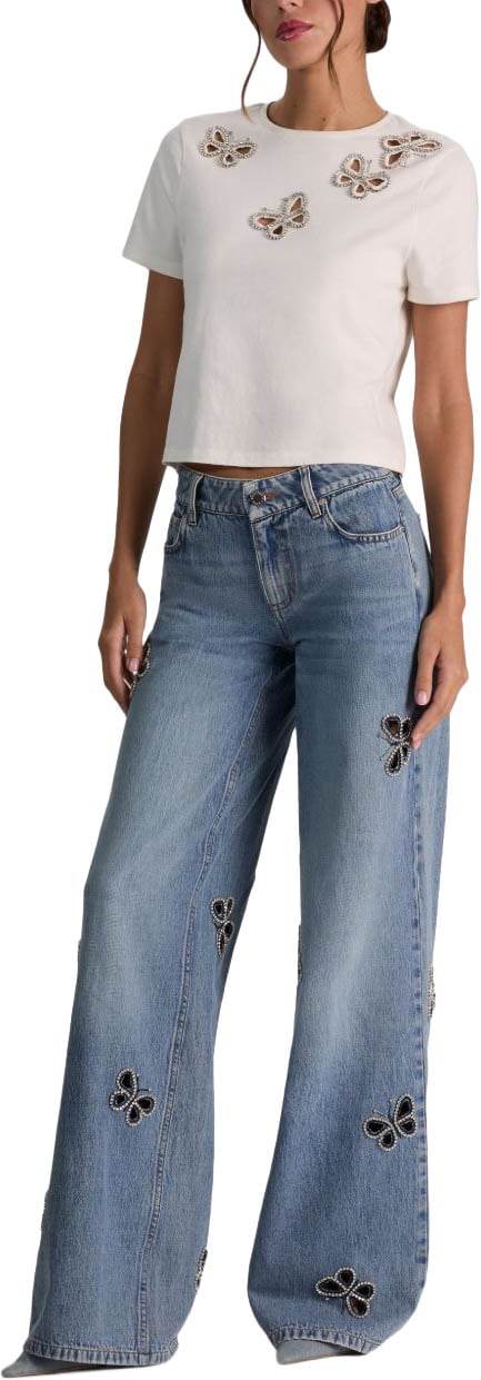 Alice + Olivia Jeans Navy Blauw