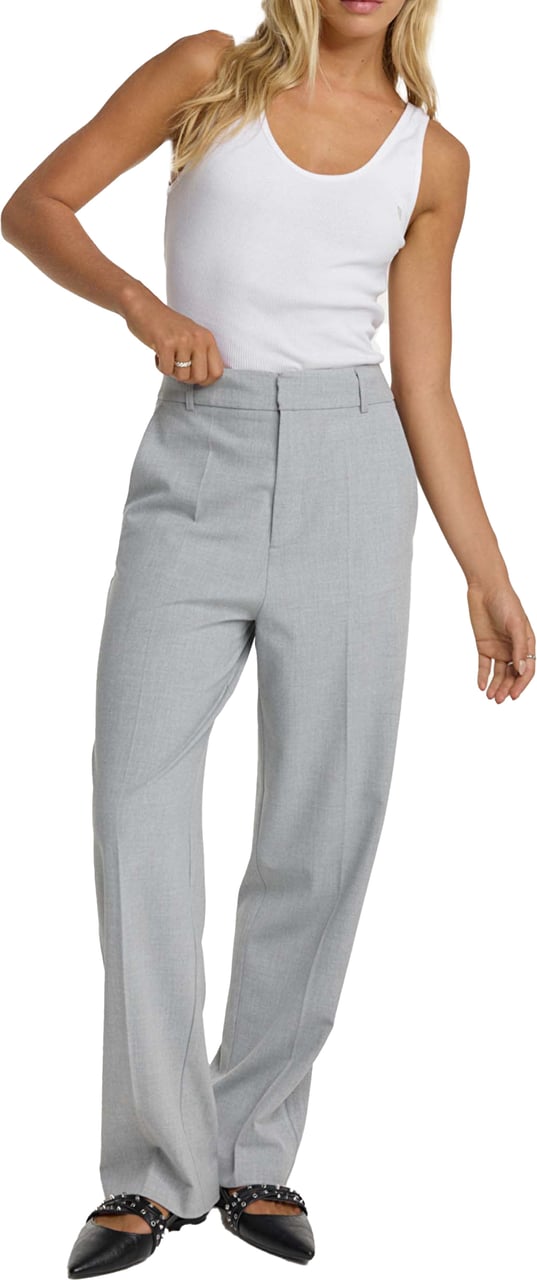 ALIX Ladies Woven Foil Stripe Pants Grijs