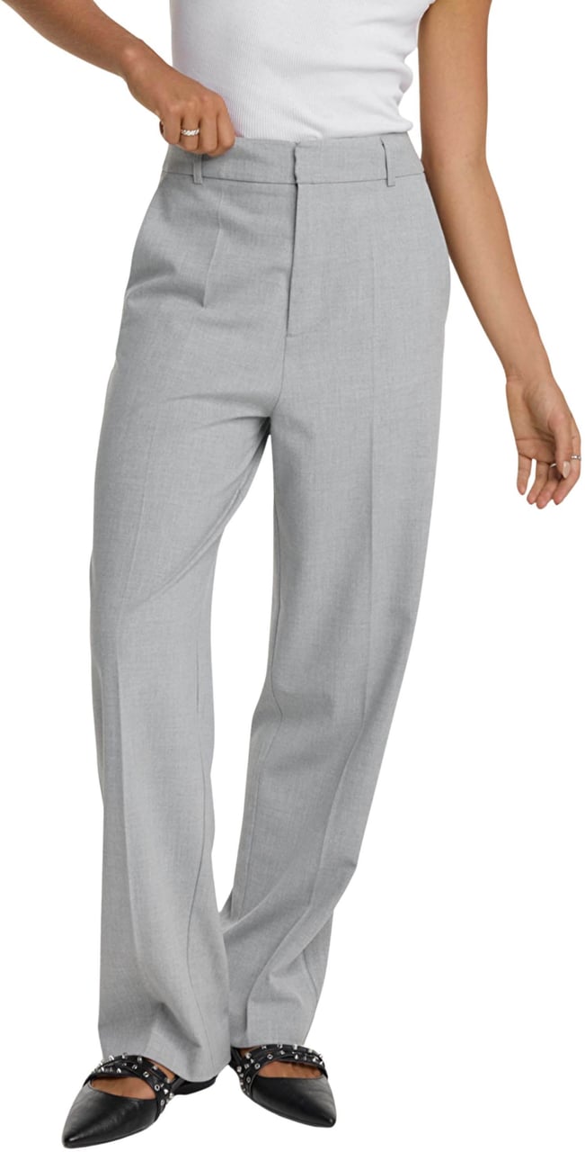 ALIX Ladies Woven Foil Stripe Pants Grijs
