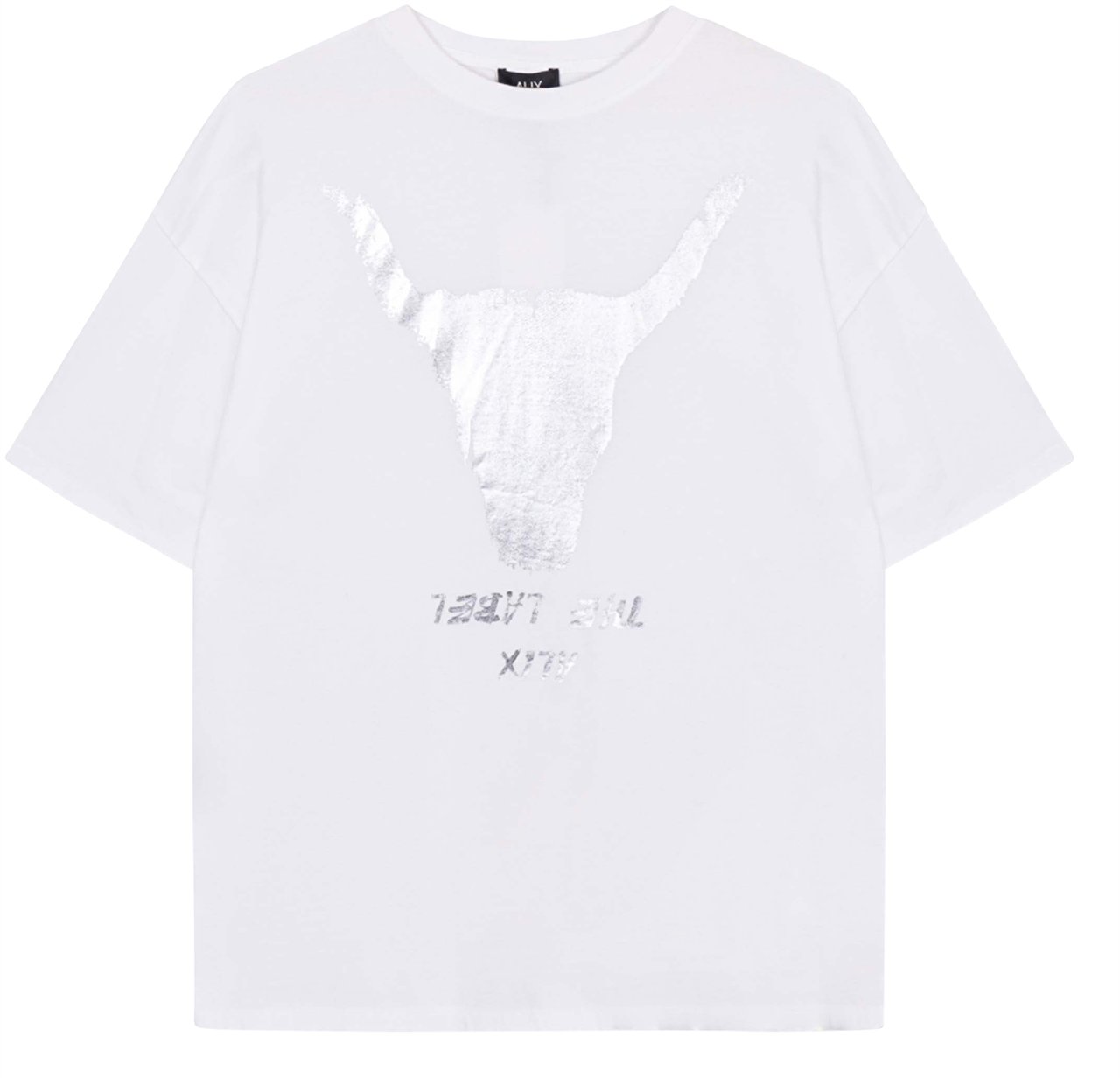 ALIX Knitted Silver Bull T-Shirt Wit