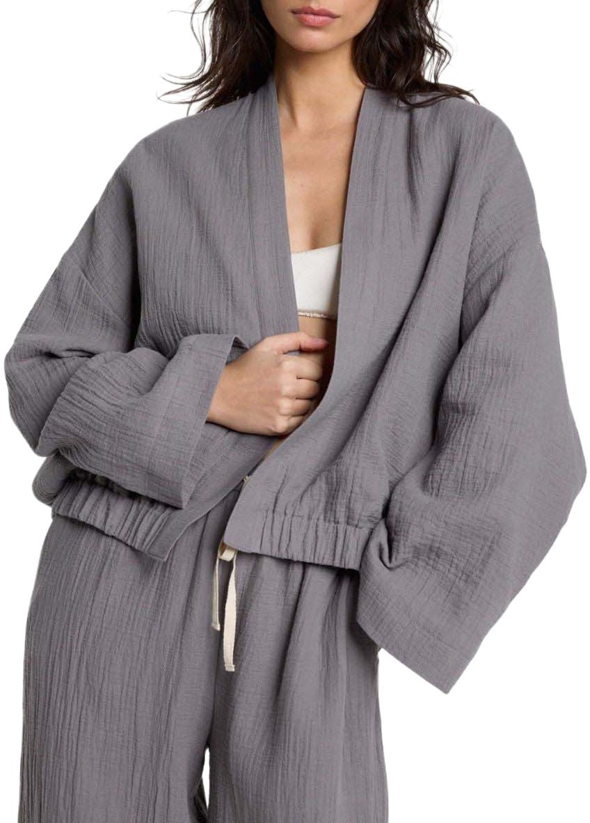ALIX Crinkle Kimono Grijs