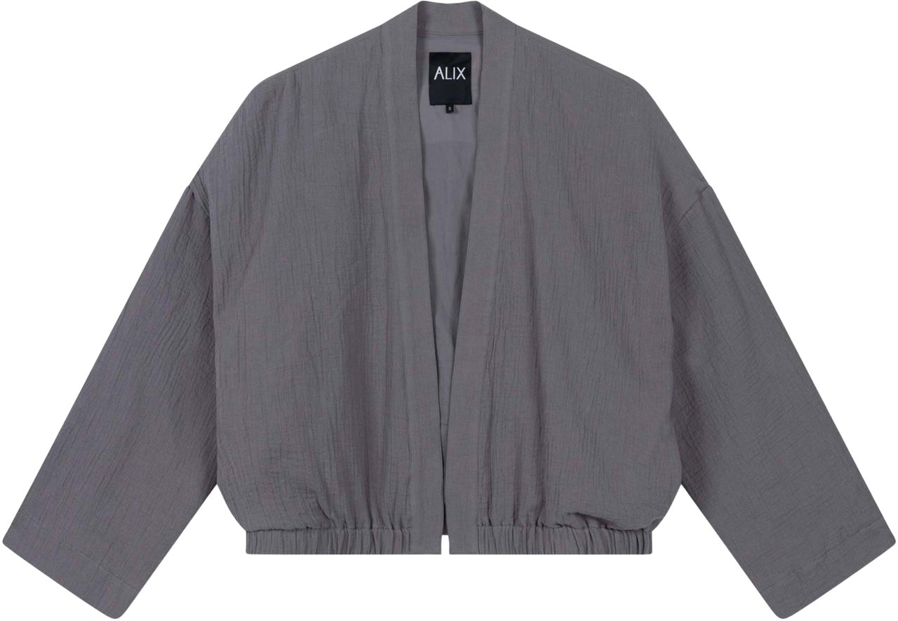 ALIX Crinkle Kimono Grijs