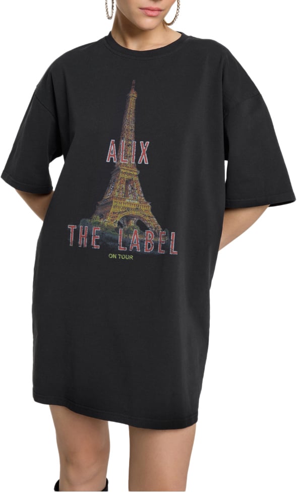 Alix The Label Paris T-Shirt Jurk Grijs