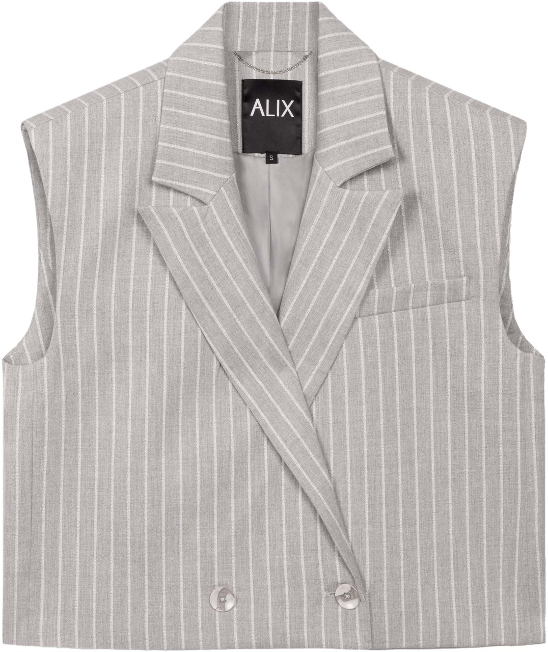 ALIX Pinstripe Gilet Grijs