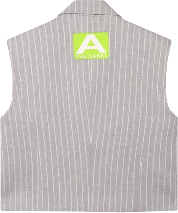 Alix The Label Pinstripe Gilet Grijs