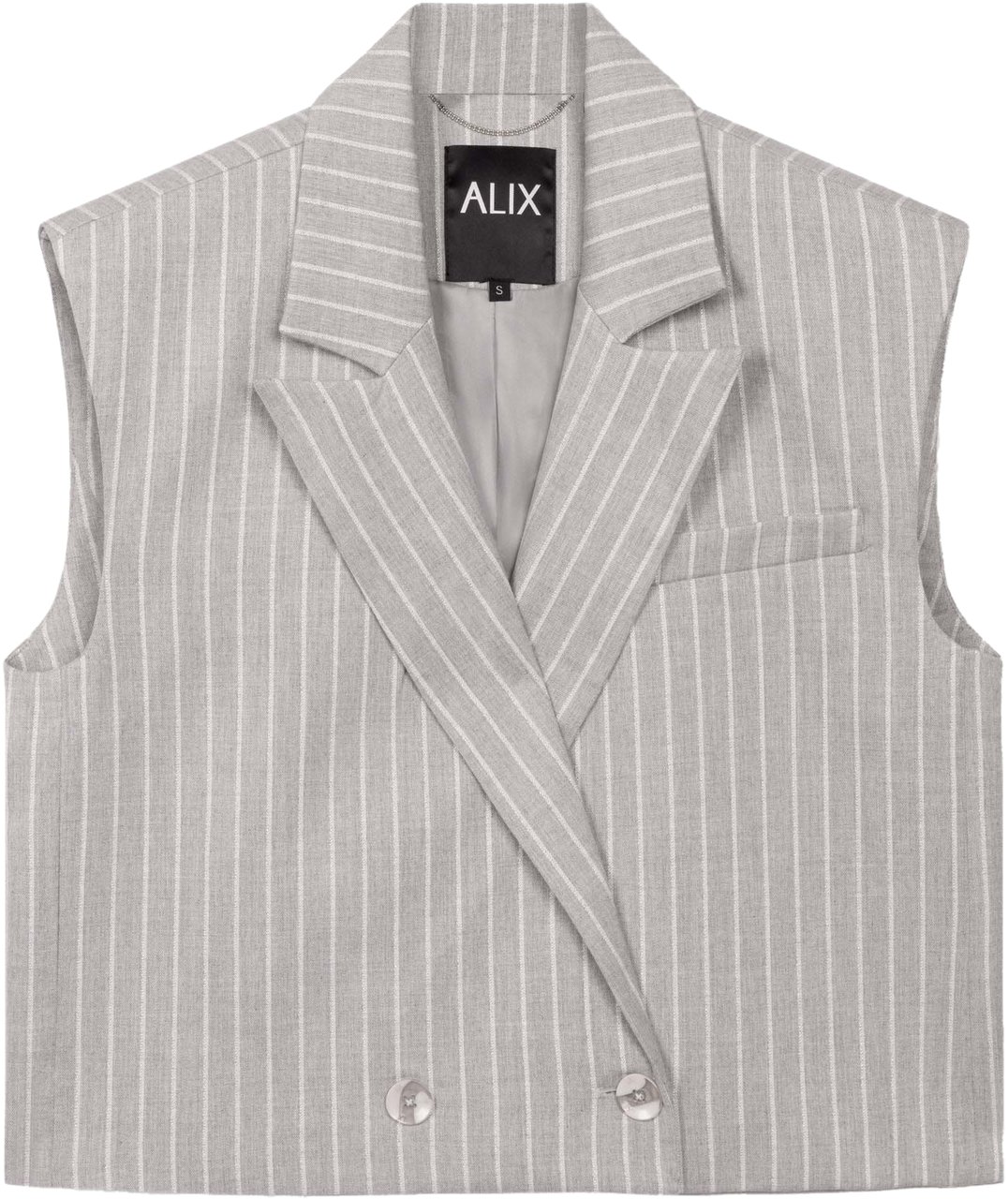 Alix The Label Pinstripe Gilet Grijs