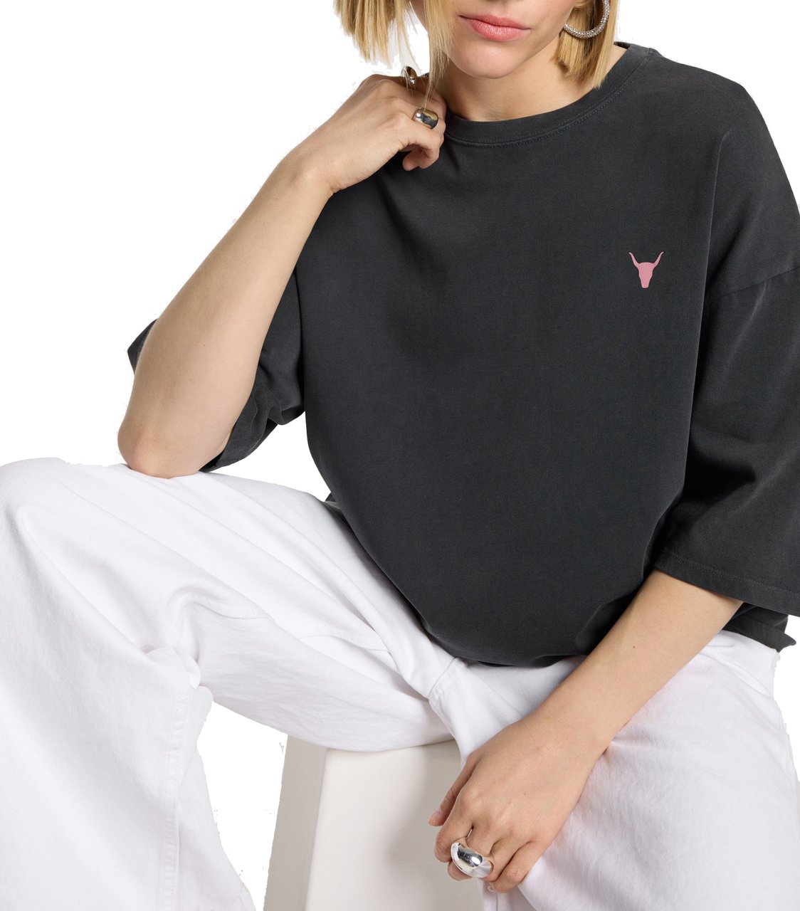 ALIX Print T-Shirt Grijs