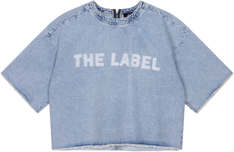 ALIX Flowy Denim Top Blauw