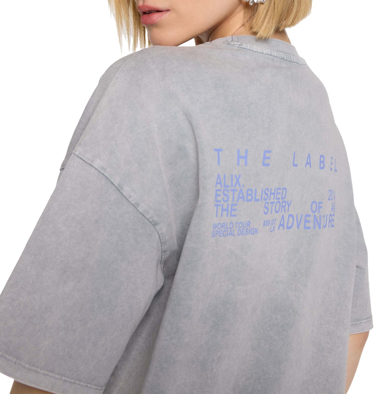 ALIX Print T-shirt Grijs