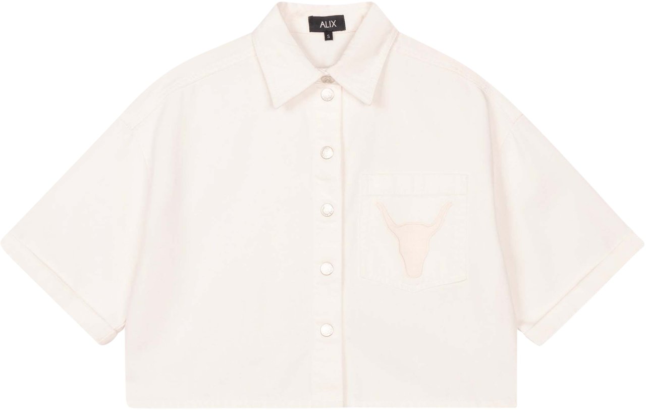 ALIX Woven Blouse Wit