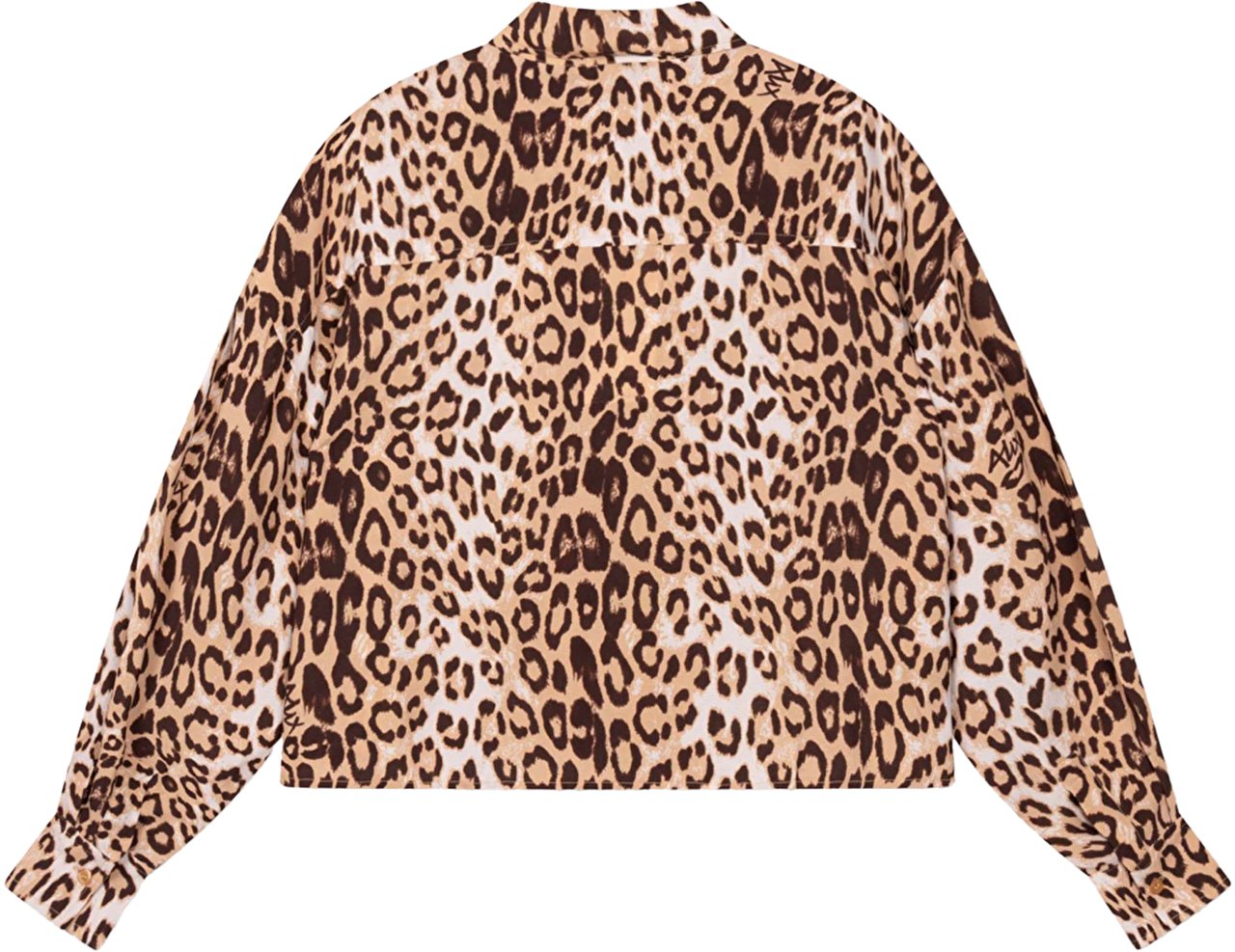 Alix The Label Woven Animal Crepe Blouse Divers