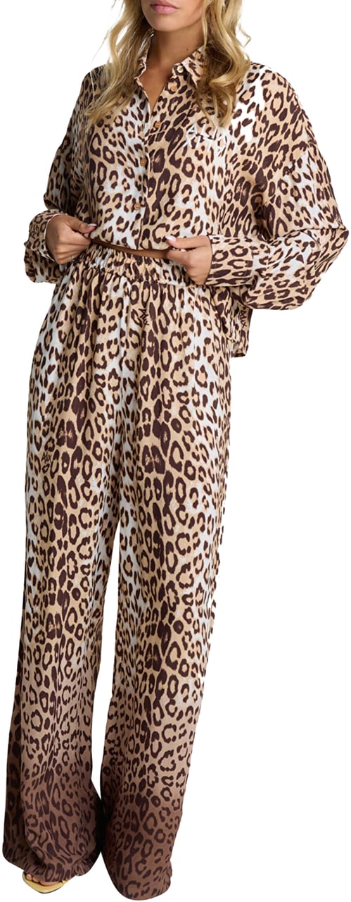 Alix The Label Woven Animal Crepe Blouse Divers