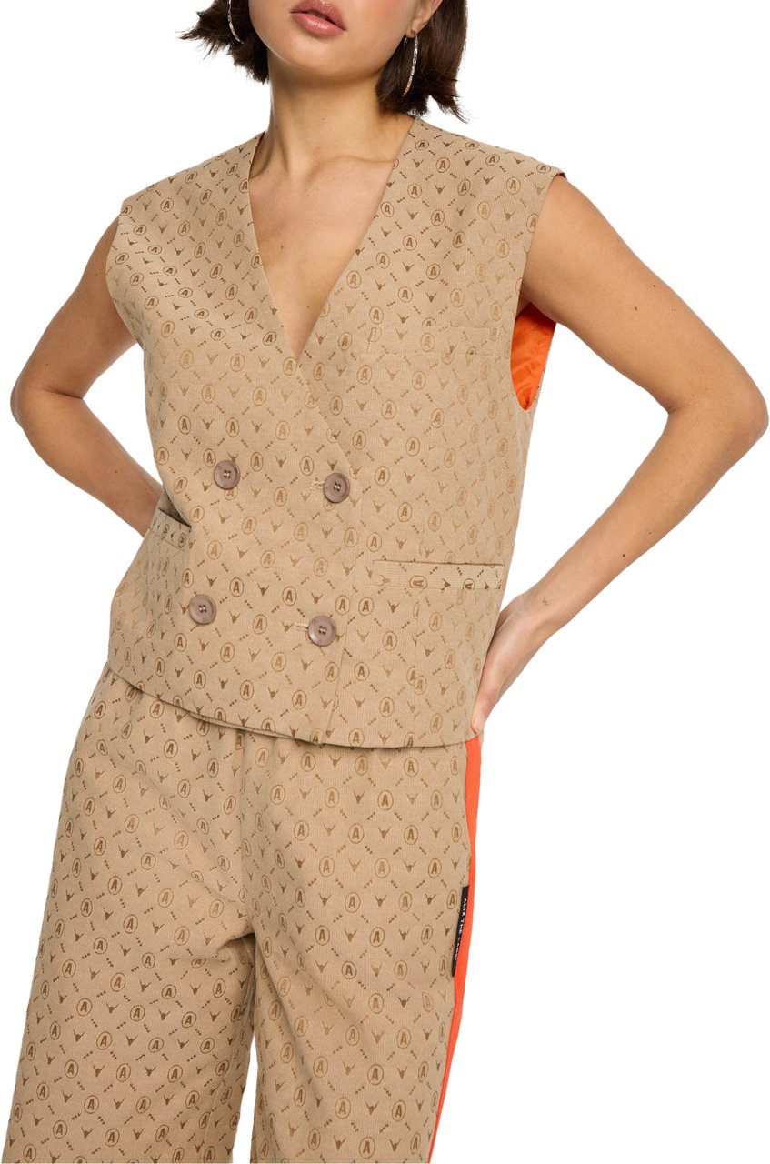 ALIX Logo Waistcoat Beige