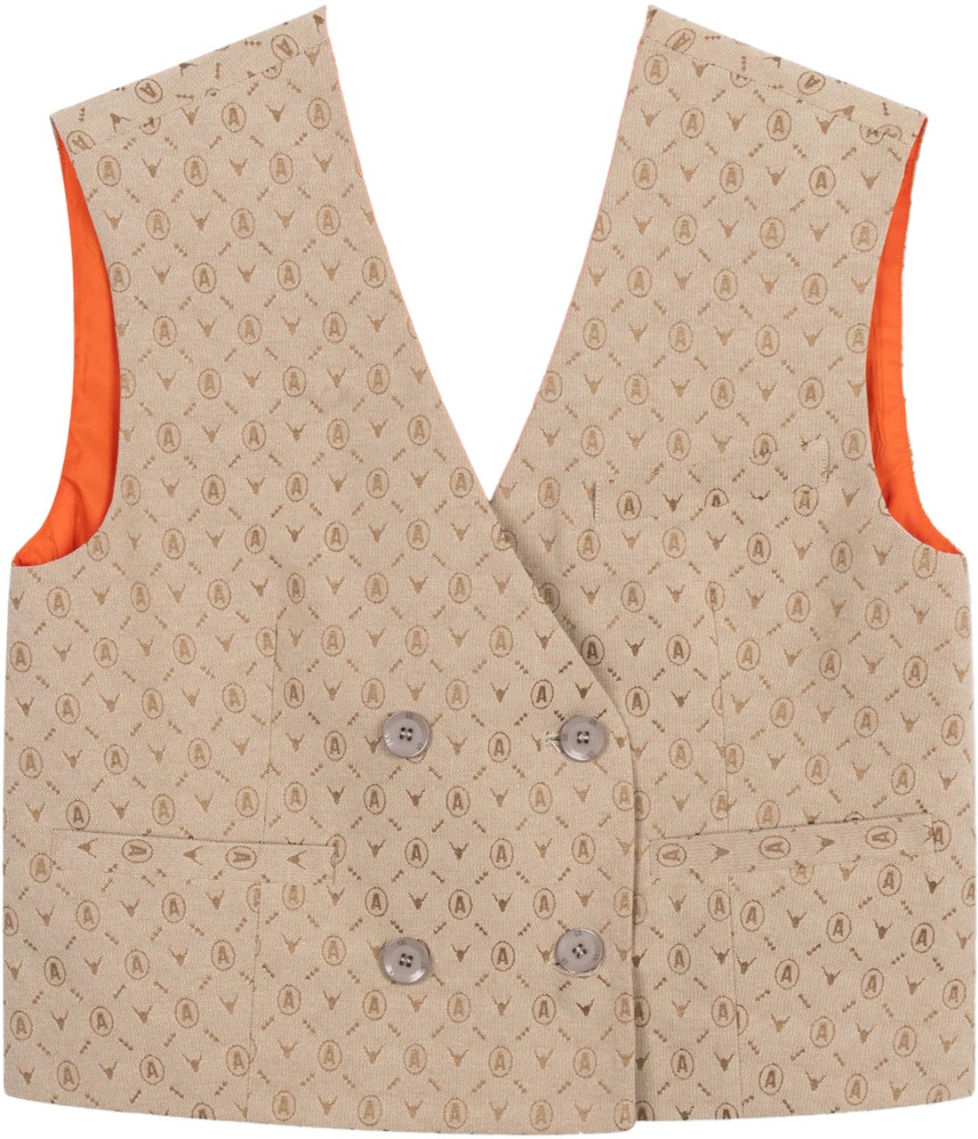 ALIX Logo Waistcoat Beige