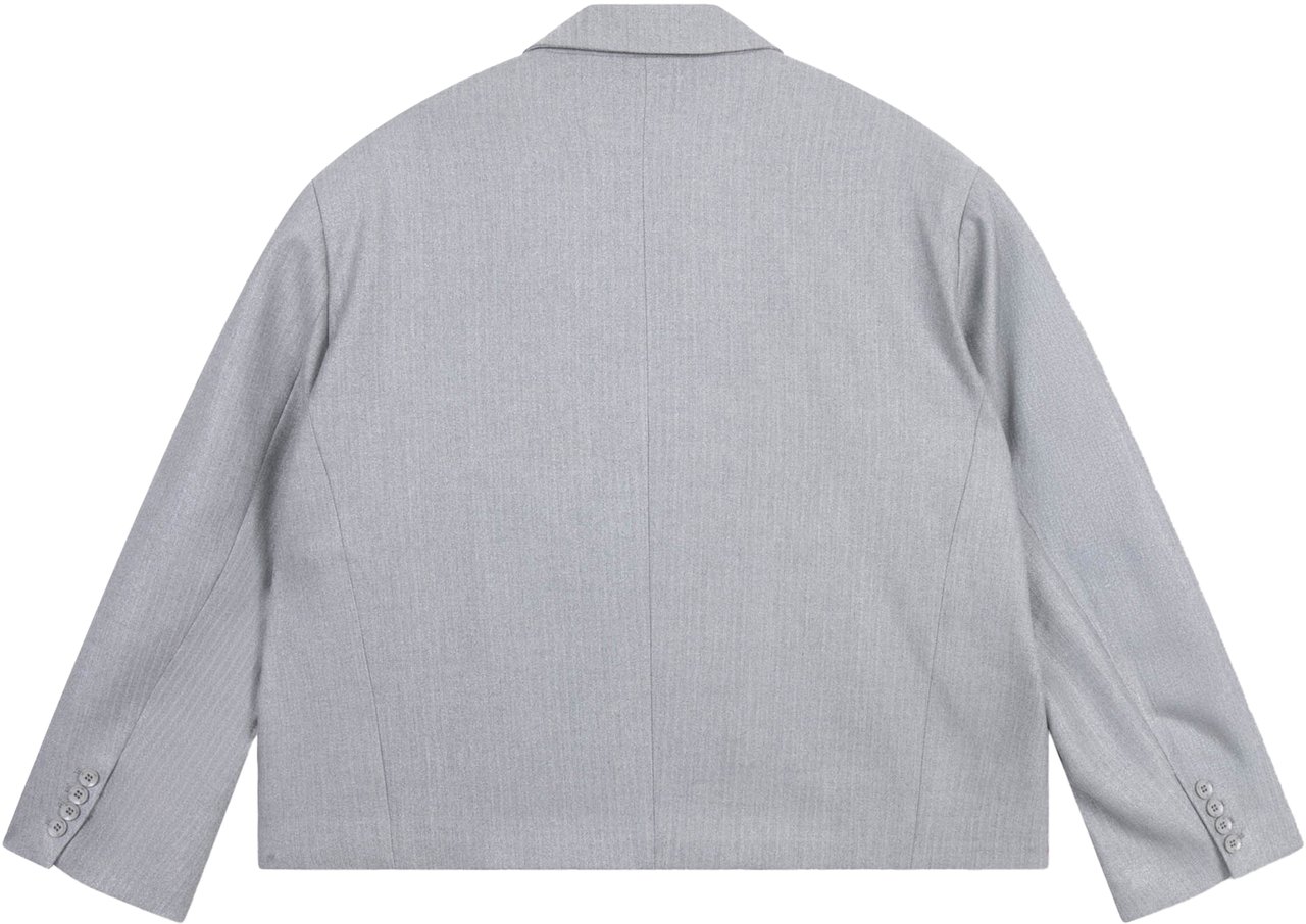 ALIX Coated Herringbone Blazer Grijs
