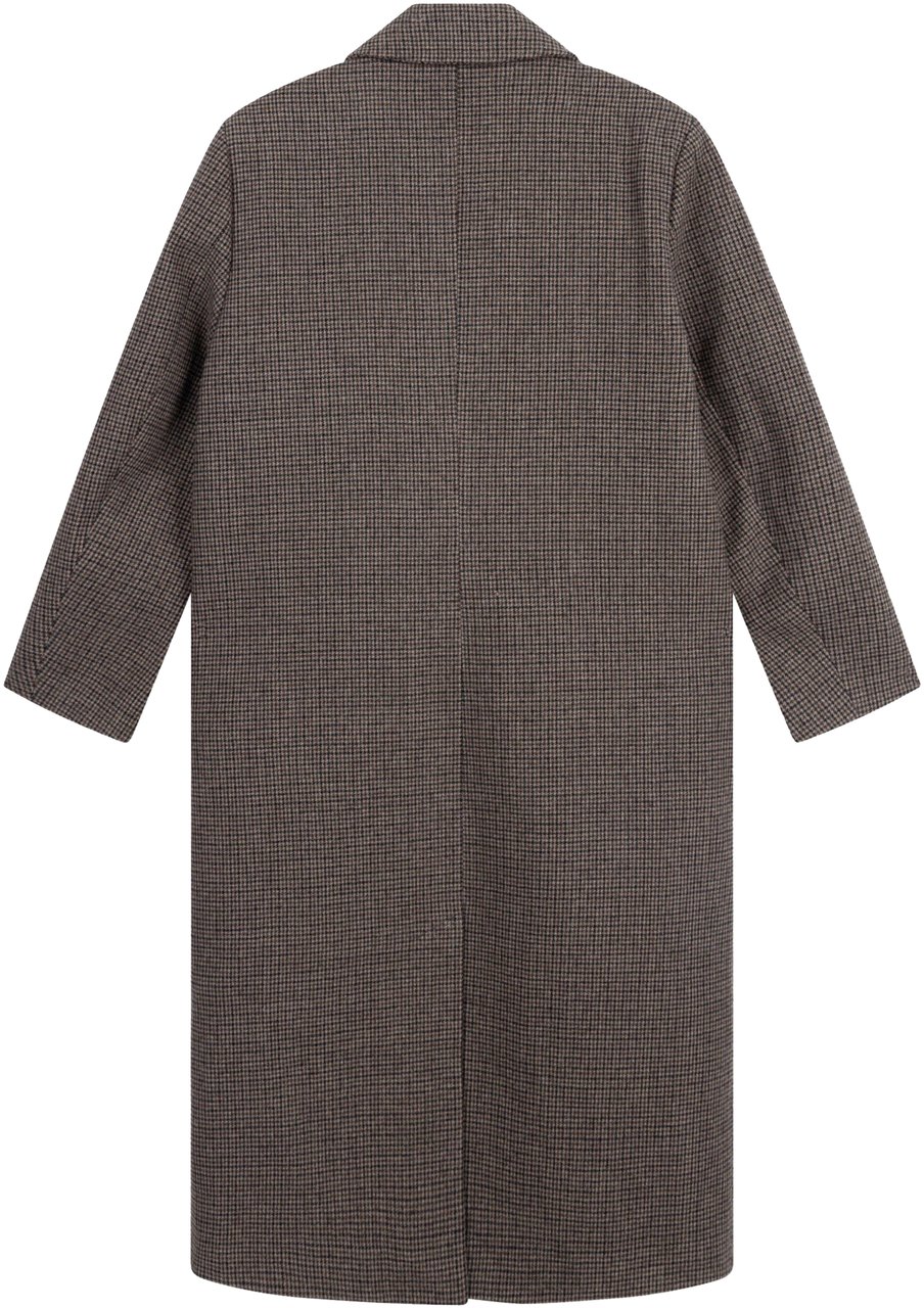 ALIX Checked Coat Beige