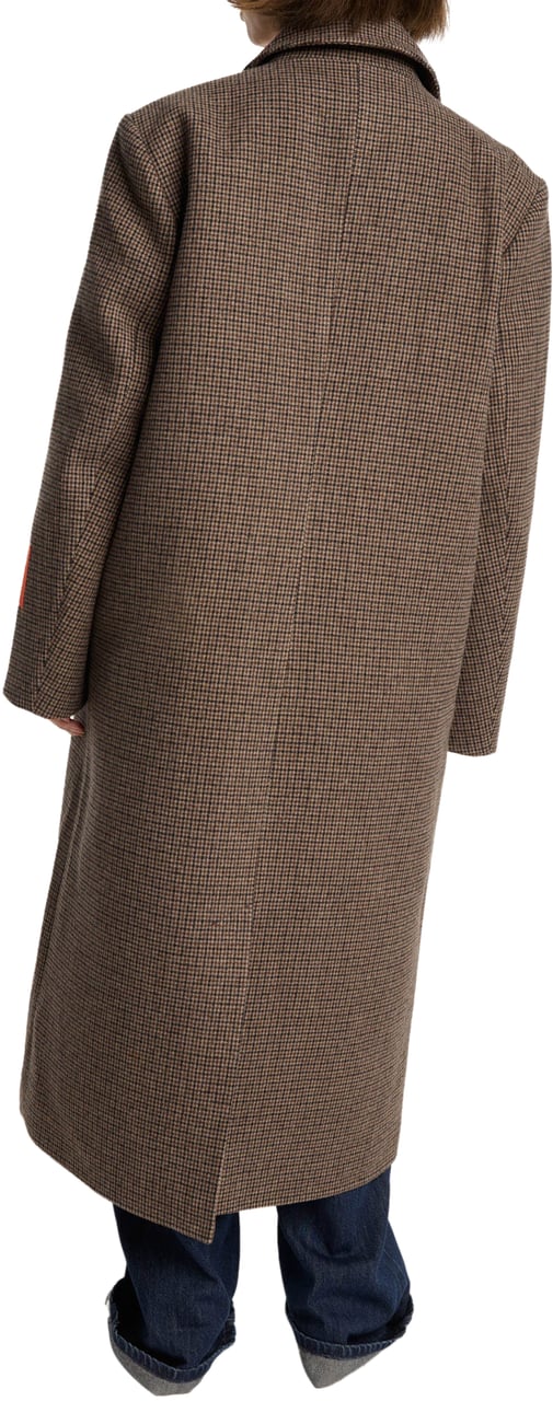 ALIX Checked Coat Beige