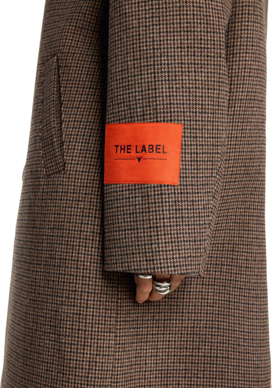 ALIX Checked Coat Beige
