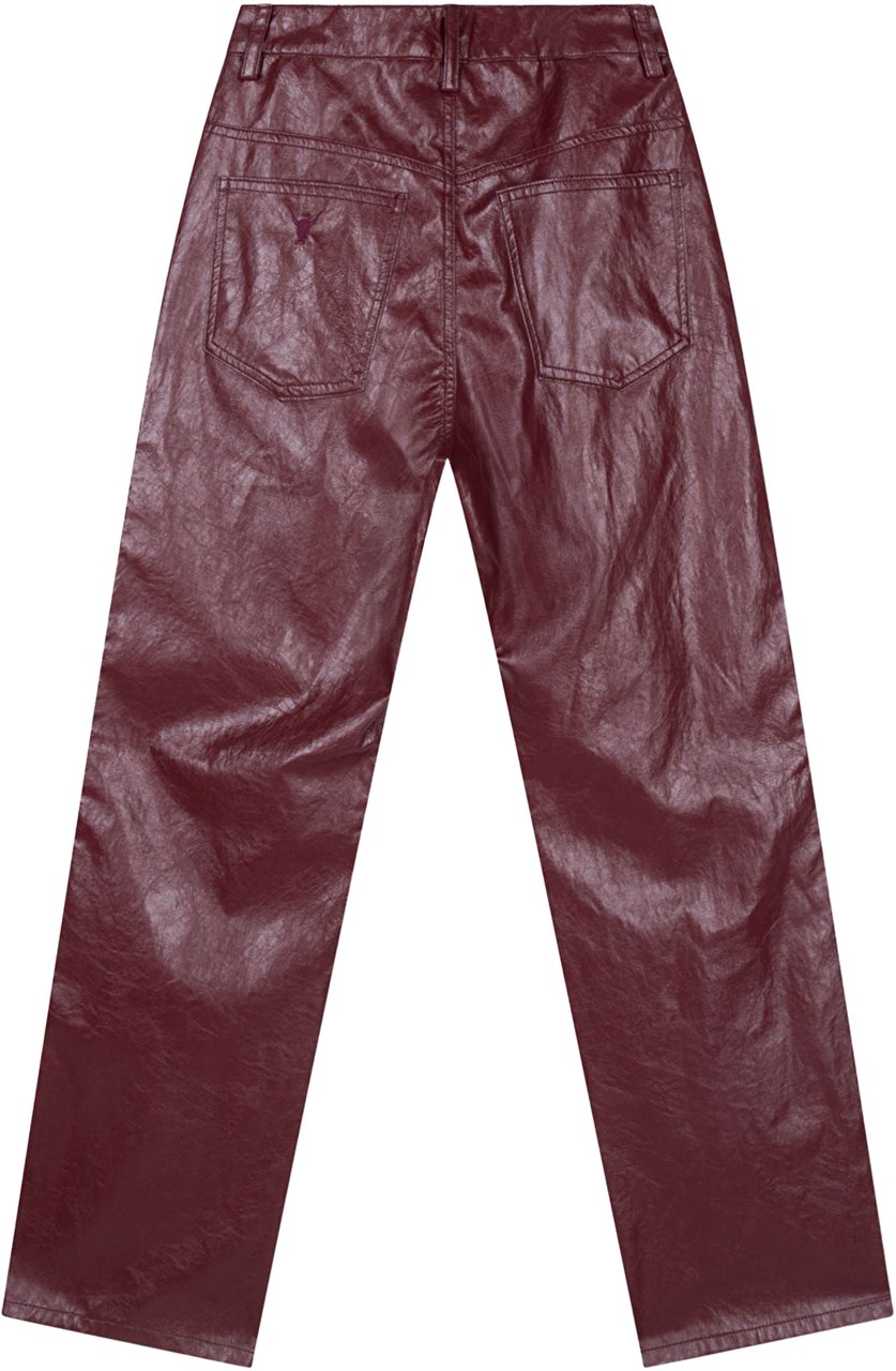 ALIX Faux Leather Broek Rood