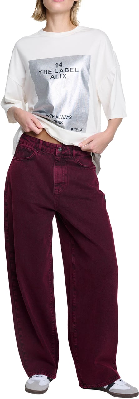 Alix The Label Woven Coloured Spijkerbroek Rood