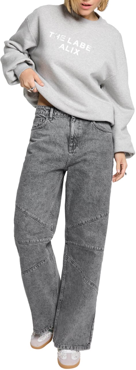 ALIX Woven Cutseam Spijkerbroek Grijs