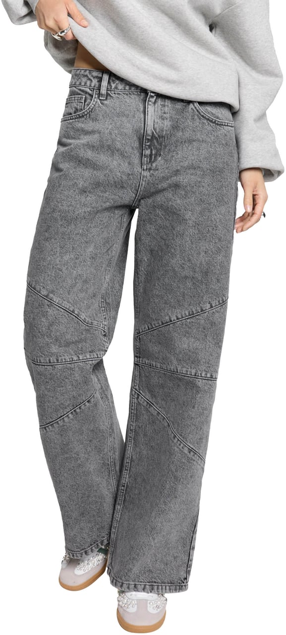 ALIX Woven Cutseam Spijkerbroek Grijs