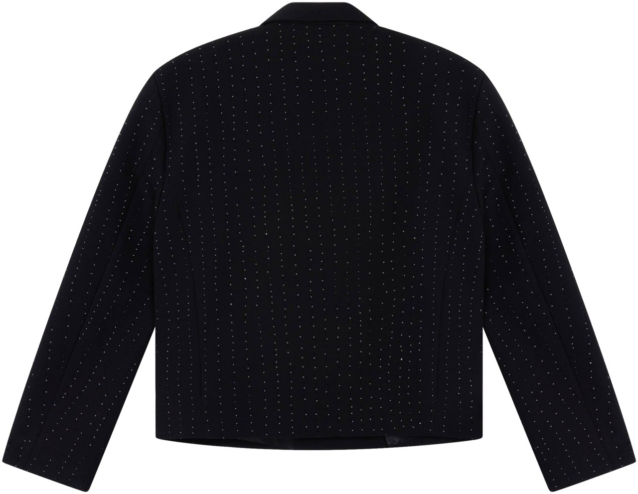 ALIX Woven Cropped Studs Blazer Zwart