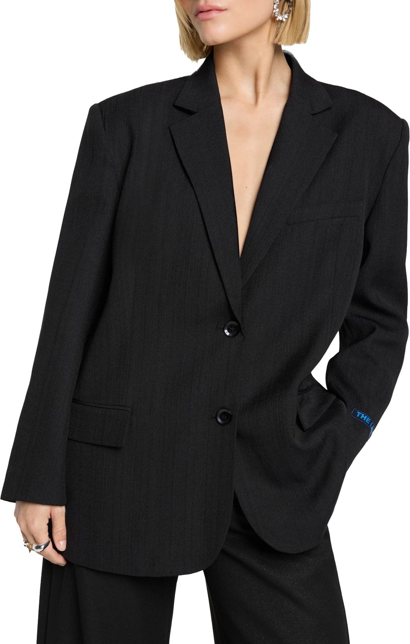ALIX Woven Structure Blazer Zwart