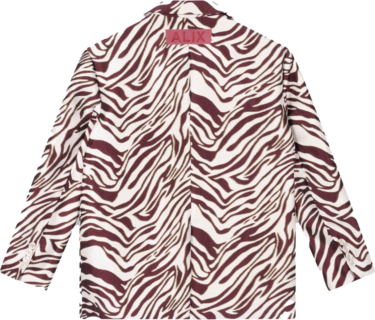 ALIX Woven Jacquard Blazer Rood