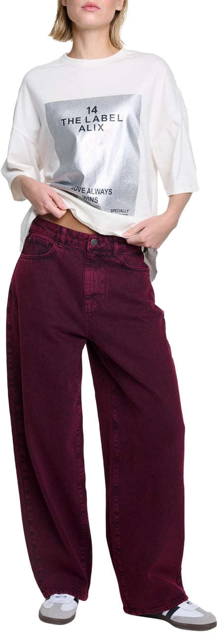 ALIX Foil Print T-Shirt Wit