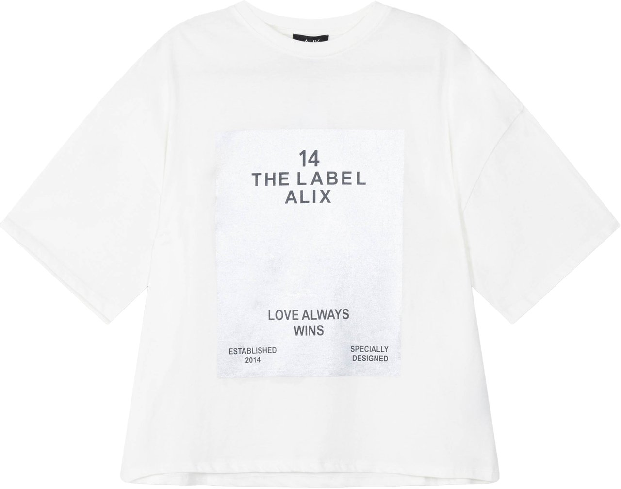 ALIX Foil Print T-Shirt Wit
