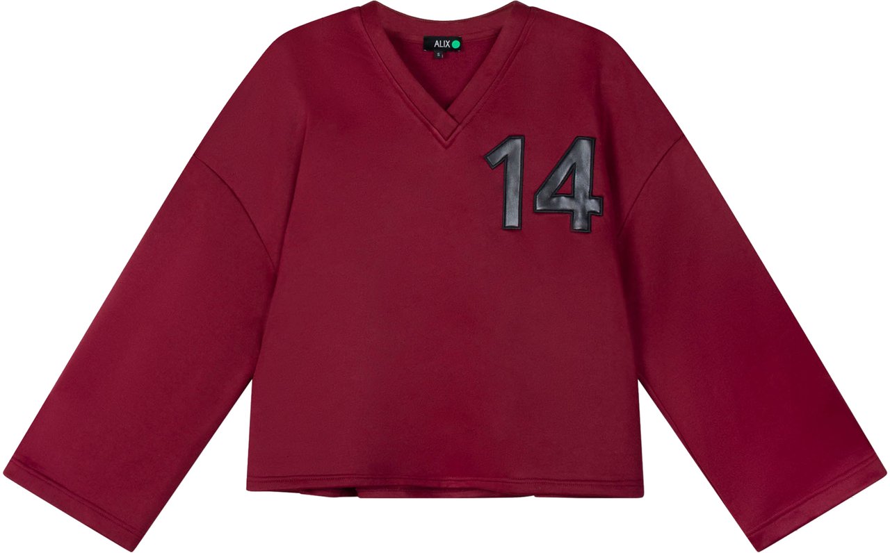 ALIX Baseball Sweater Rood