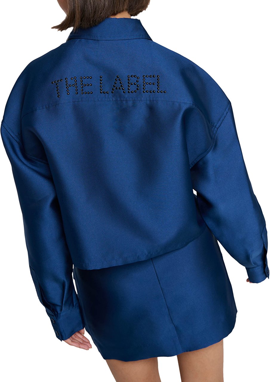 ALIX Woven Cropped Blouse Blauw