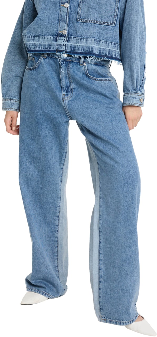 Alix The Label Mix Denim Pants Blauw