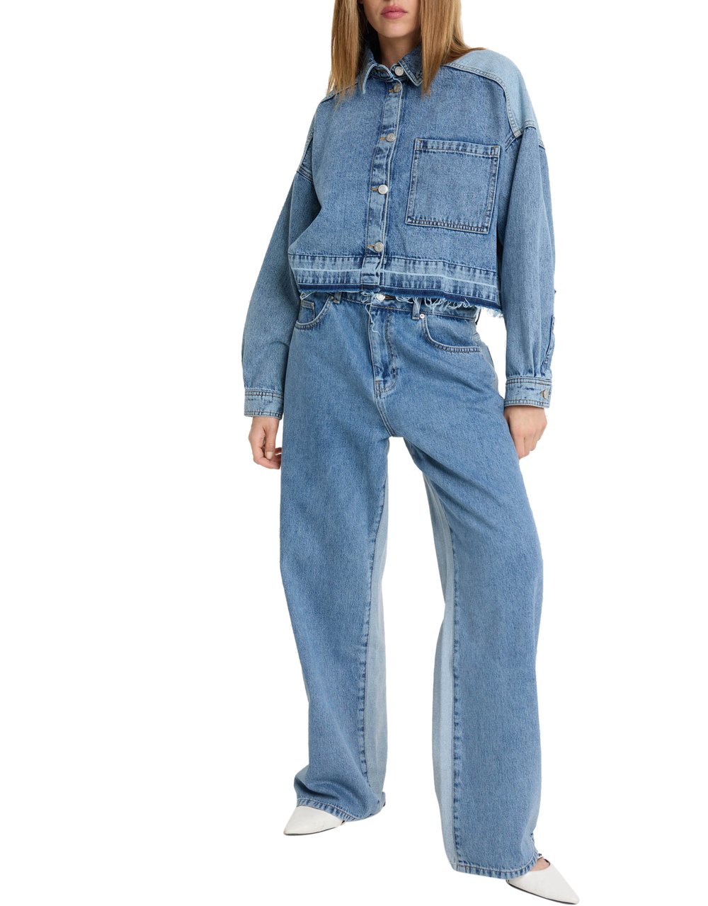 Alix The Label Mix Denim Pants Blauw