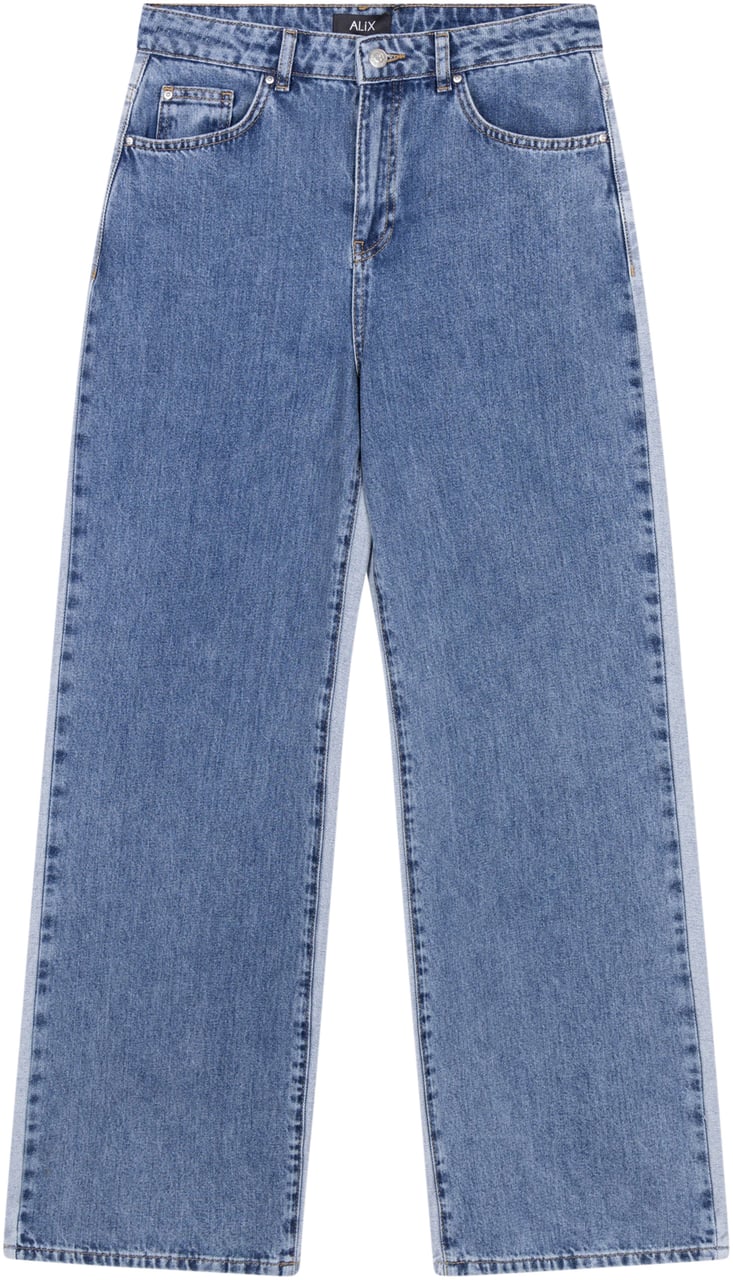 Alix The Label Mix Denim Pants Blauw