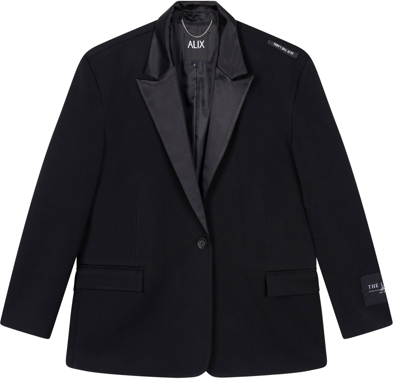 Alix The Label Oversized Mix Blazer Zwart