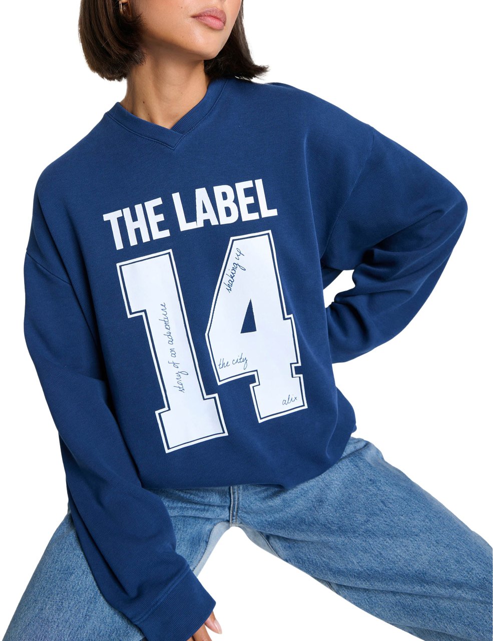 Alix The Label Sports Sweater Blauw