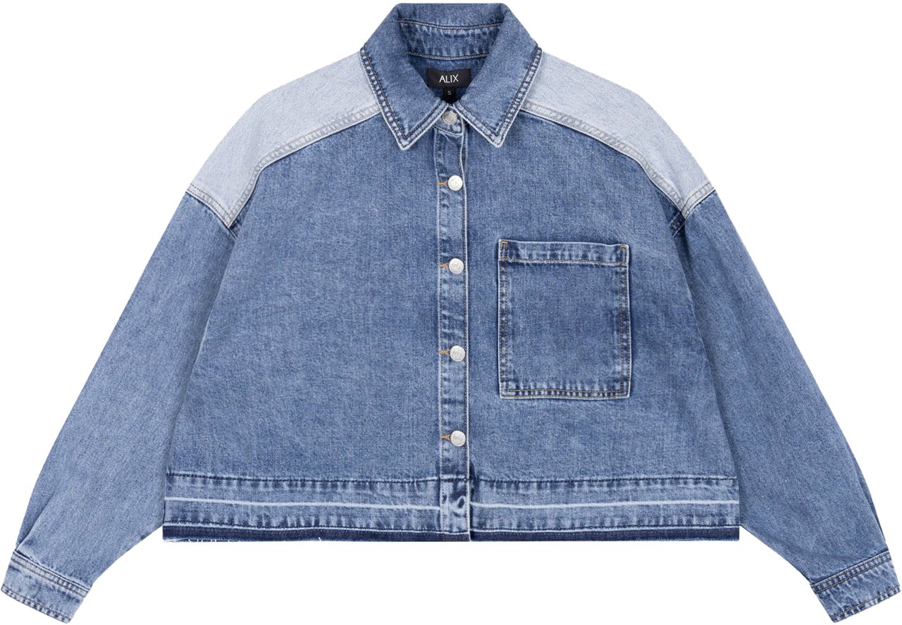 Alix The Label Mix Denim Blouse Blauw