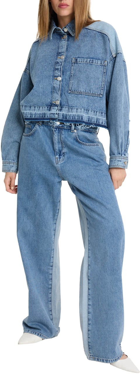 Alix The Label Mix Denim Blouse Blauw