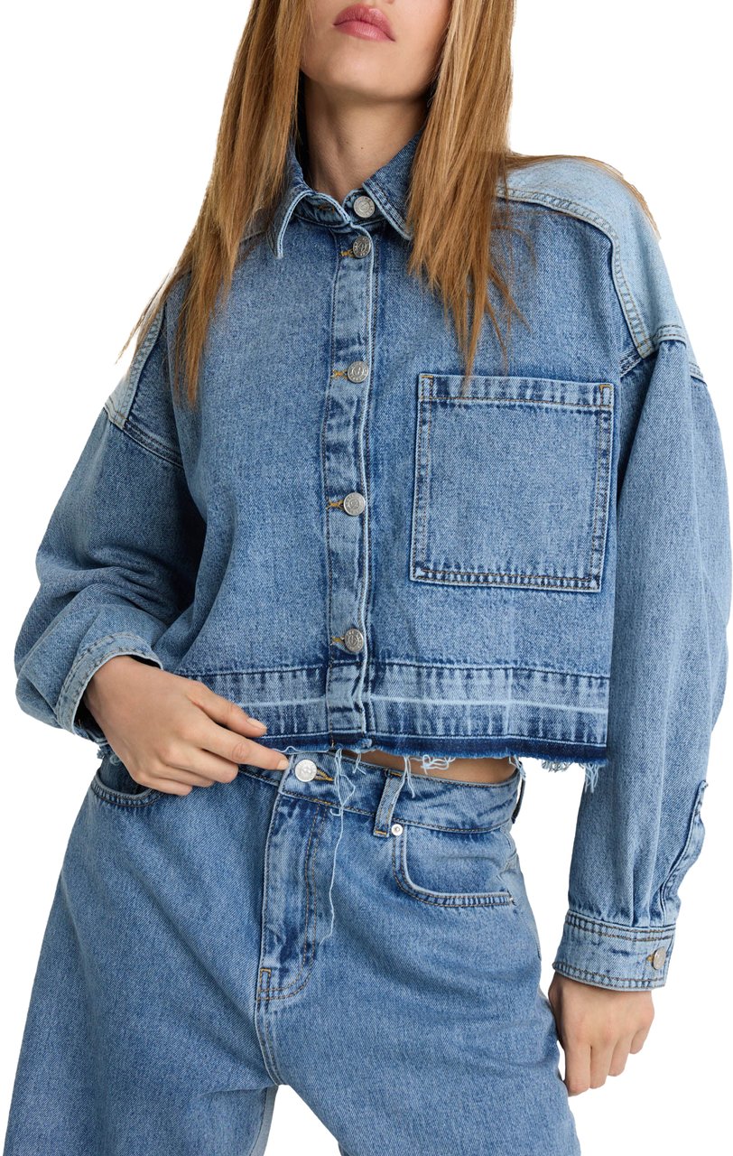 Alix The Label Mix Denim Blouse Blauw