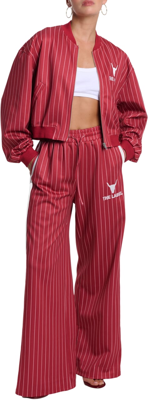 Alix The Label Pinstripe Trainingsbroek Rood