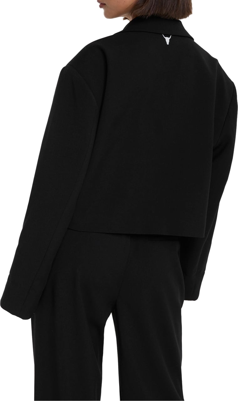 Alix The Label Flowy Cropped Blazer Zwart