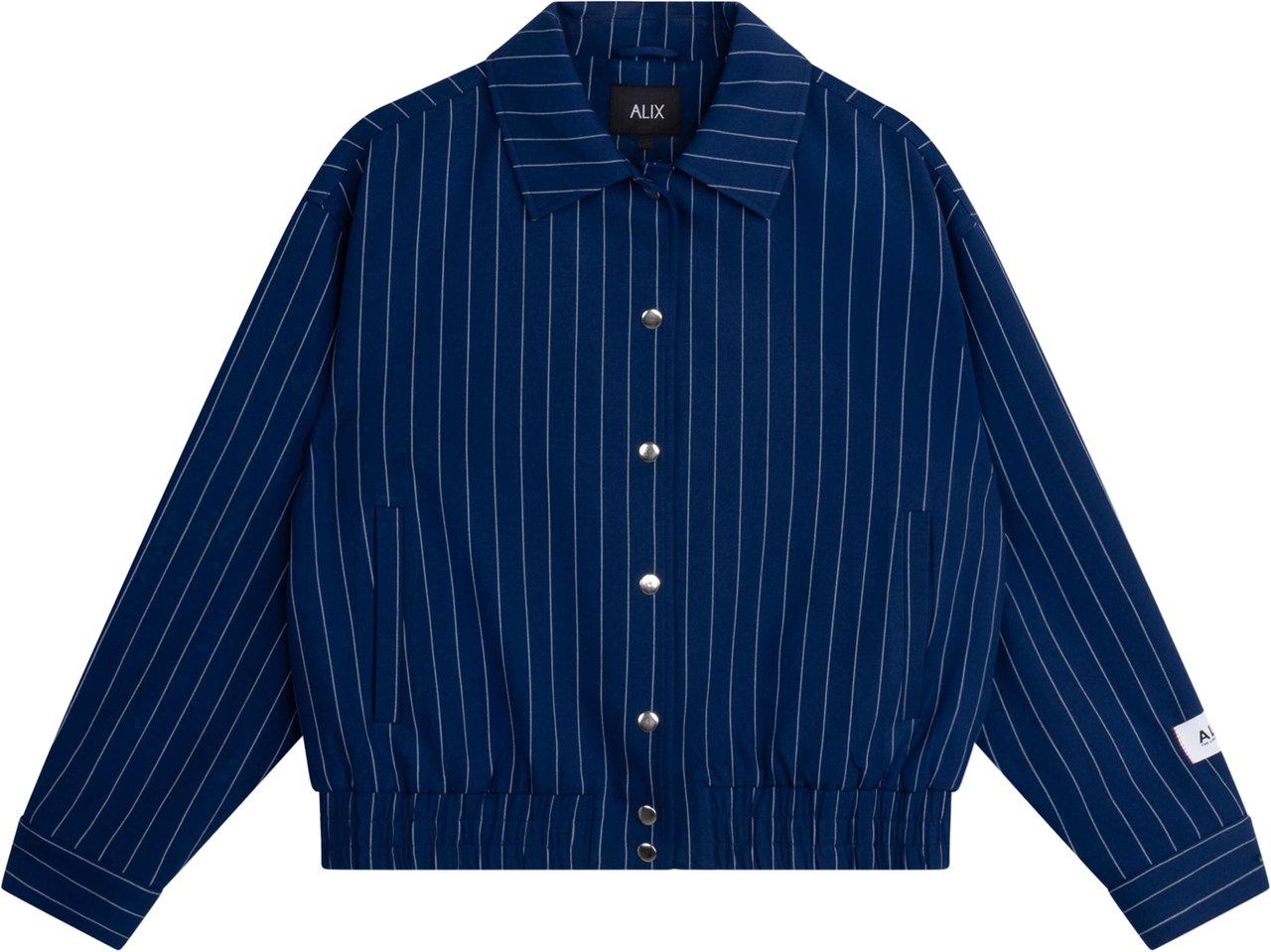 Alix The Label Clean Striped Bomber Blauw