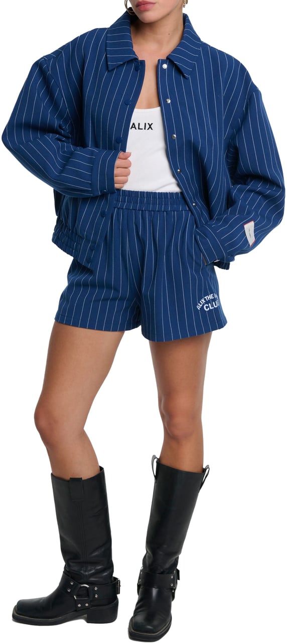 Alix The Label Clean Striped Bomber Blauw