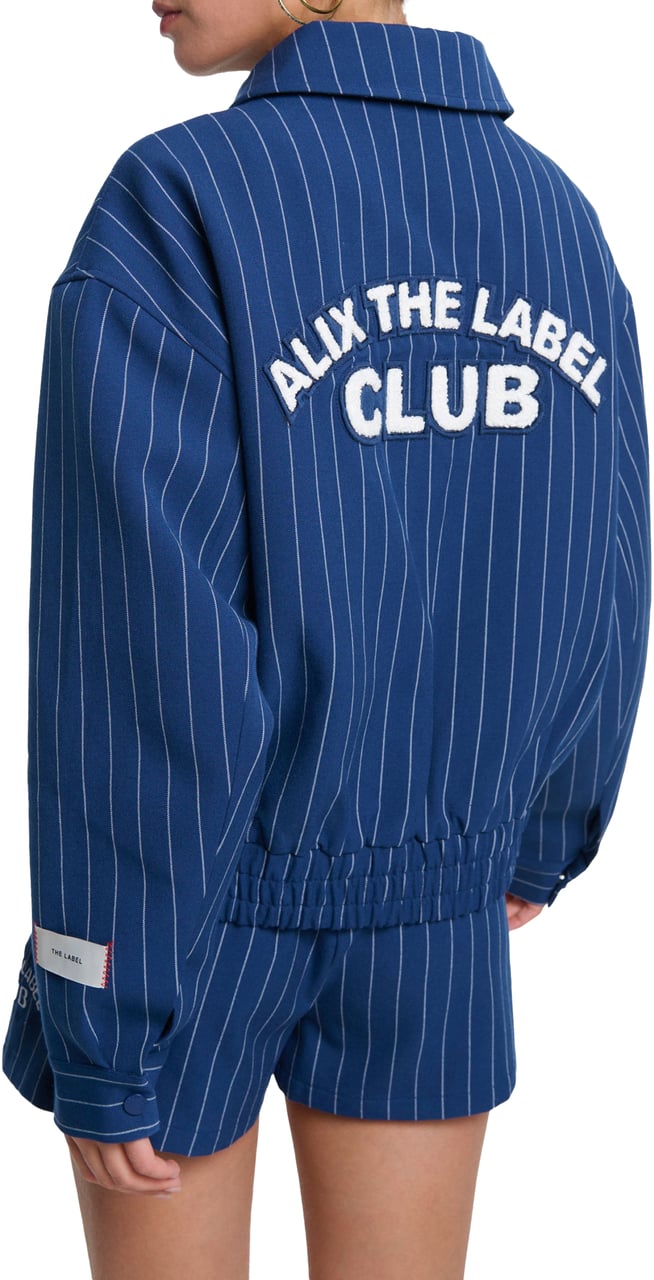 Alix The Label Clean Striped Bomber Blauw