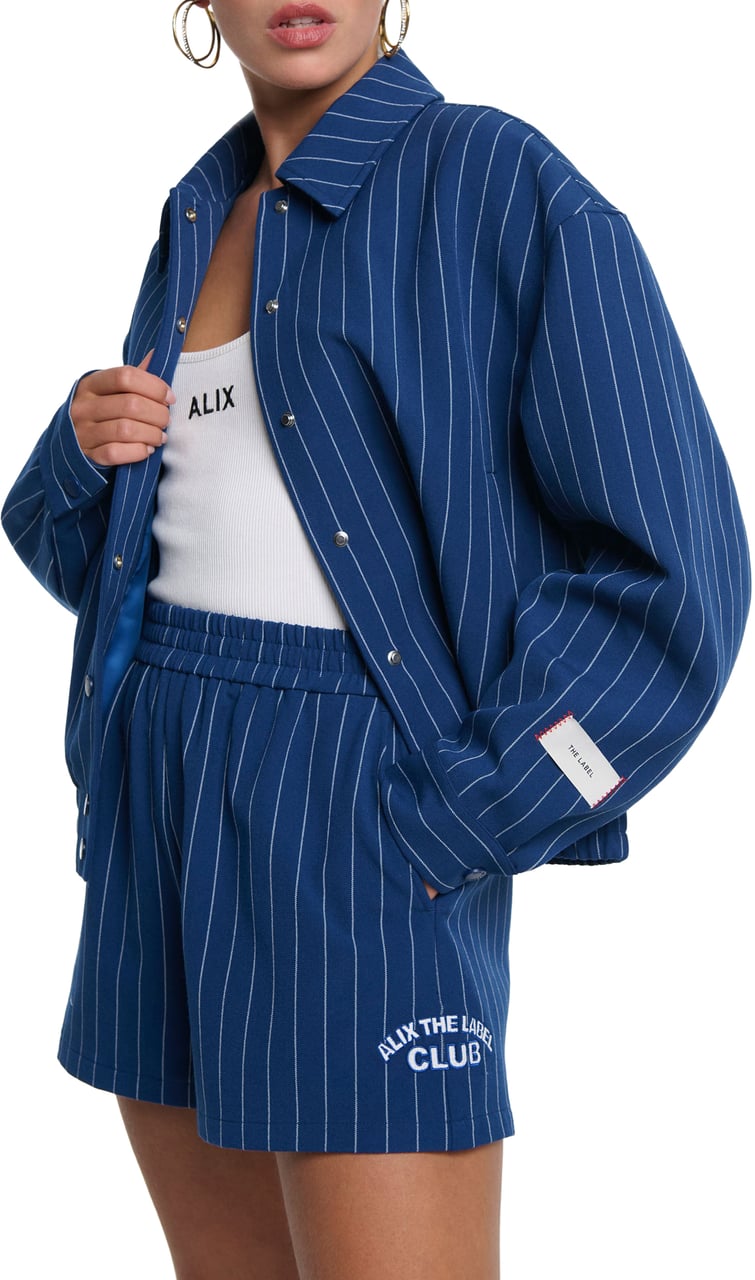 Alix The Label Clean Striped Bomber Blauw