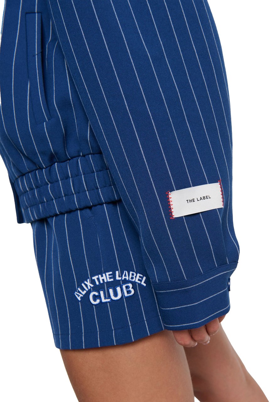 Alix The Label Clean Striped Bomber Blauw